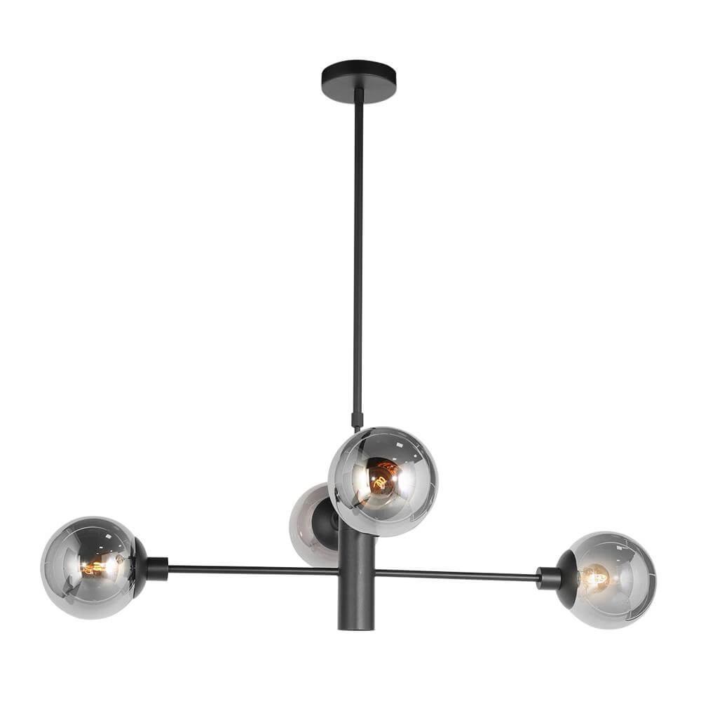 Design pendant lamp Constellation black with smoke glass Steinhauer 8712746173031