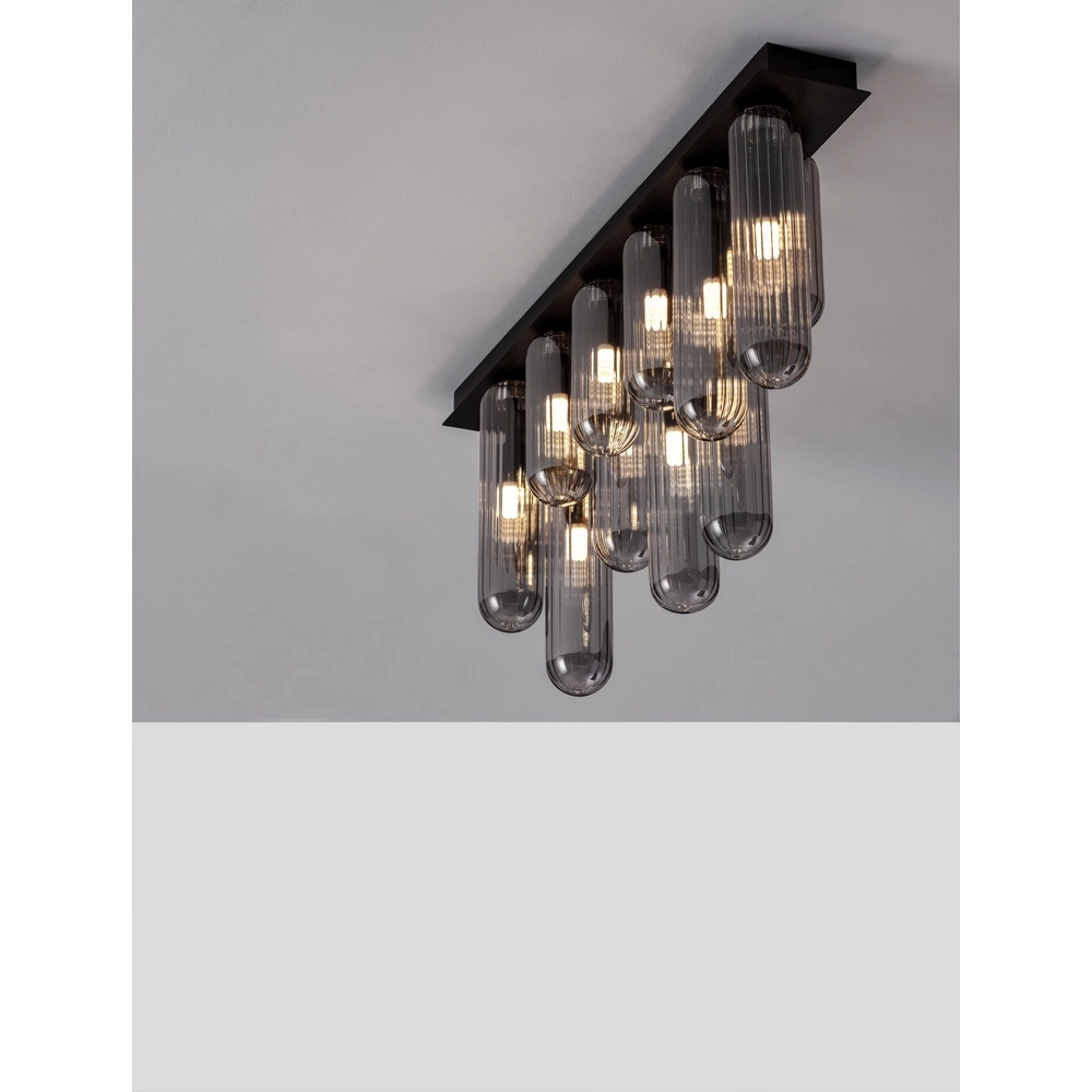 Design ceiling lamp Gustave Black 12-lights