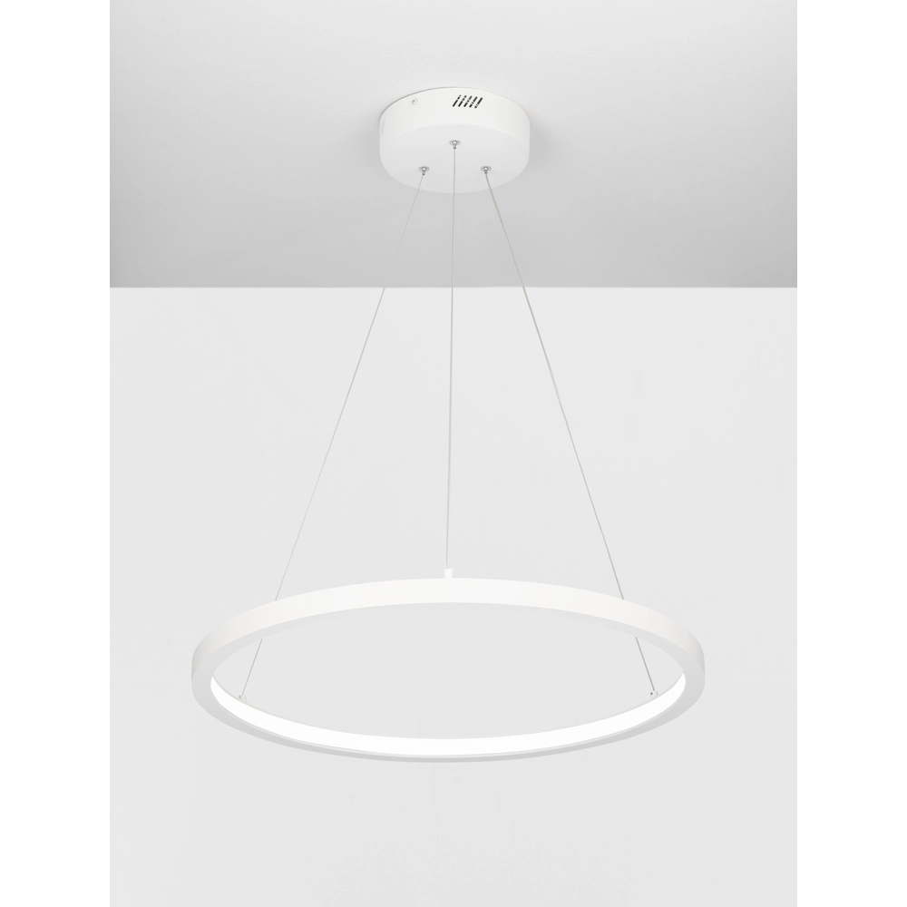 White pendant lamp Empatia design single