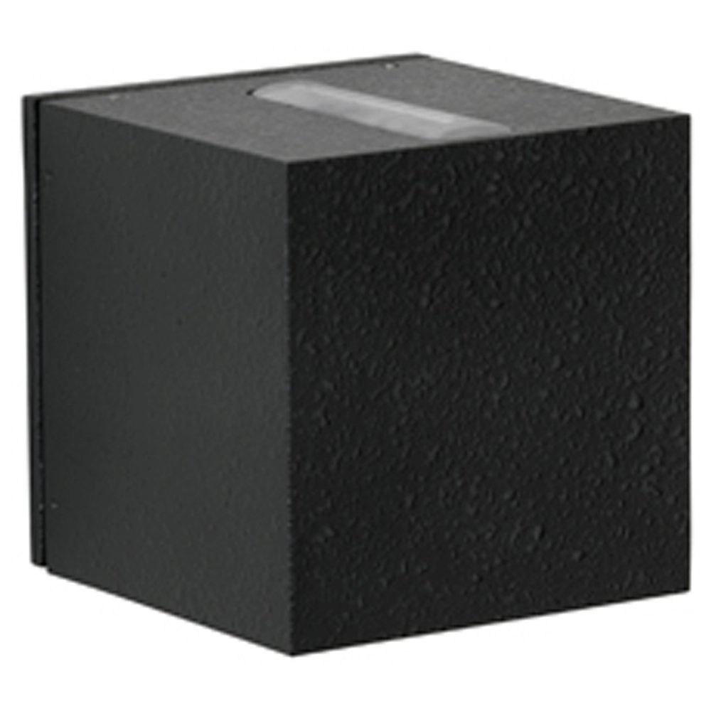 Square Led wall lamp Lino 10.5cm - black