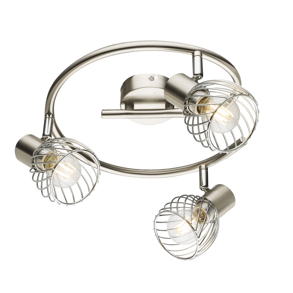 Ceiling lamp Texas 3-light nickel