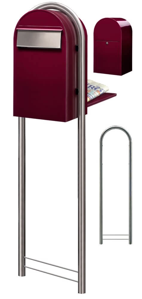 Mailbox Grande B 3005 i Burgundy Bobi 6417237034236