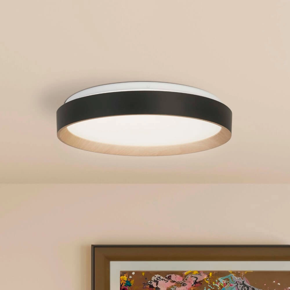 Black ceiling lamp Sorrento white window Searchlight 5053423274157
