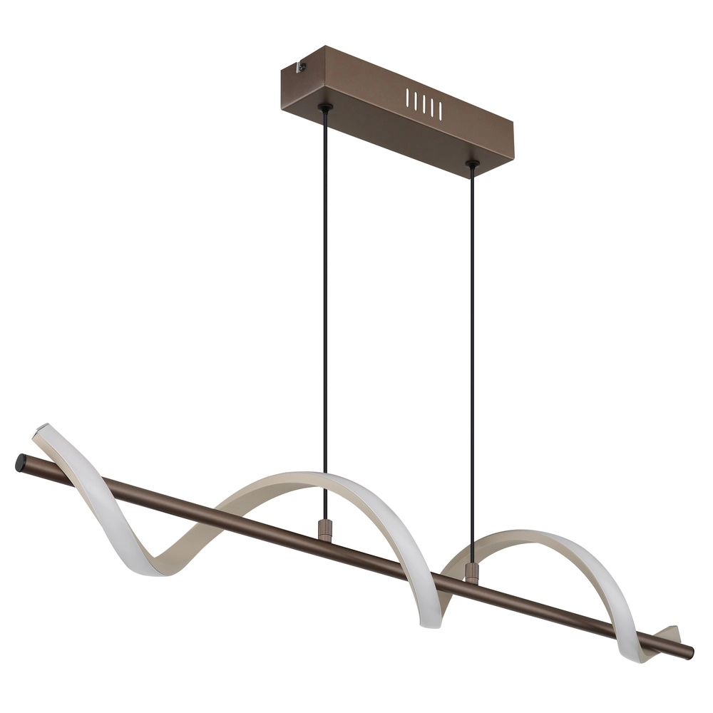 Pendant lamp Spiro bronze with sand brown Globo 9007371587315