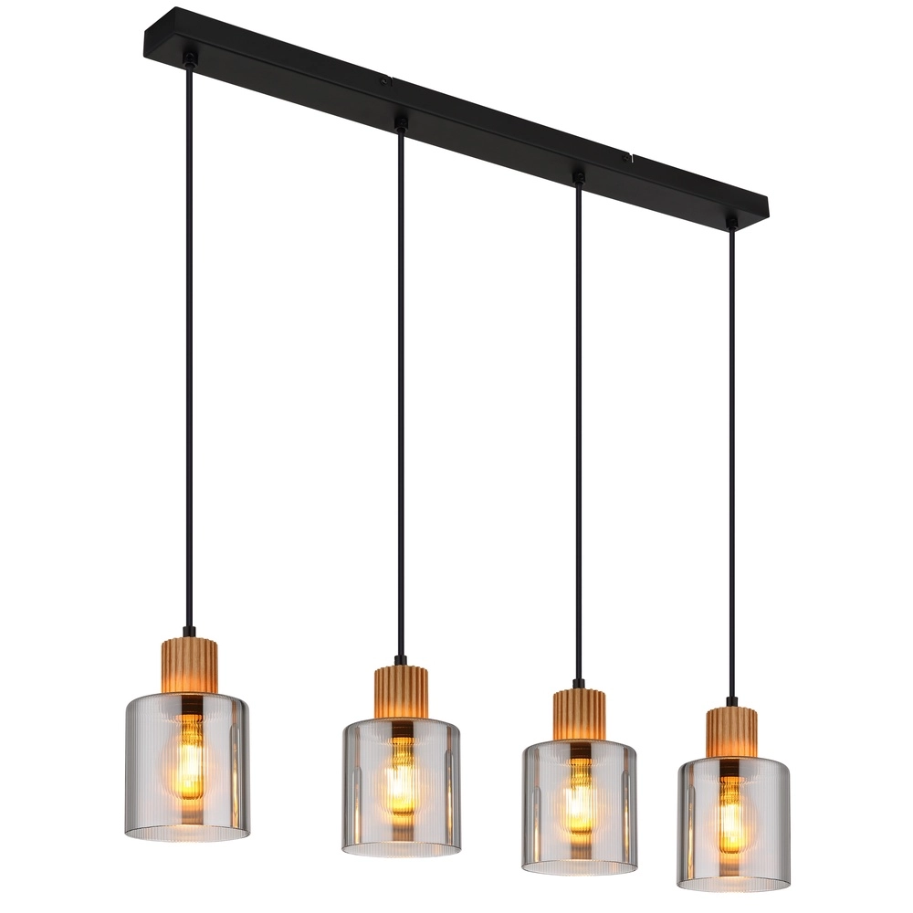 Design pendant lamp Aleidis 4-light black