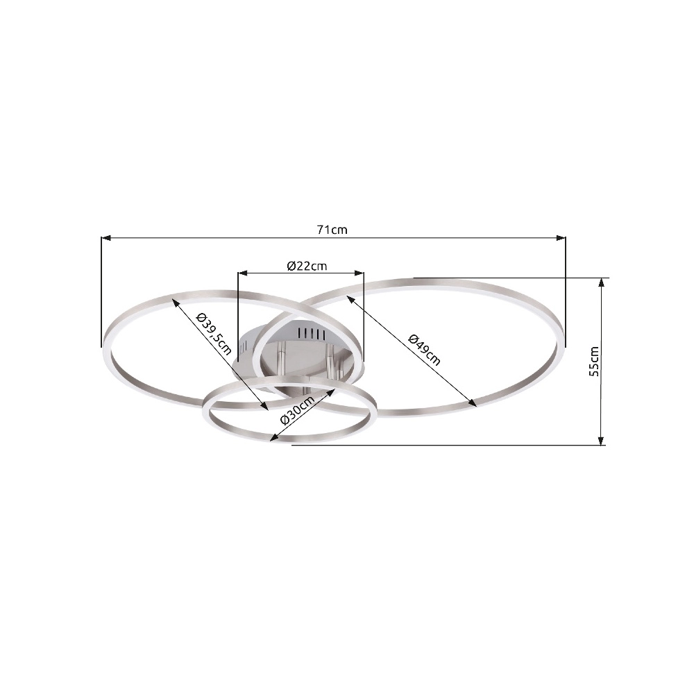 Modern ceiling lamp Munni nickel Globo 9007371395842