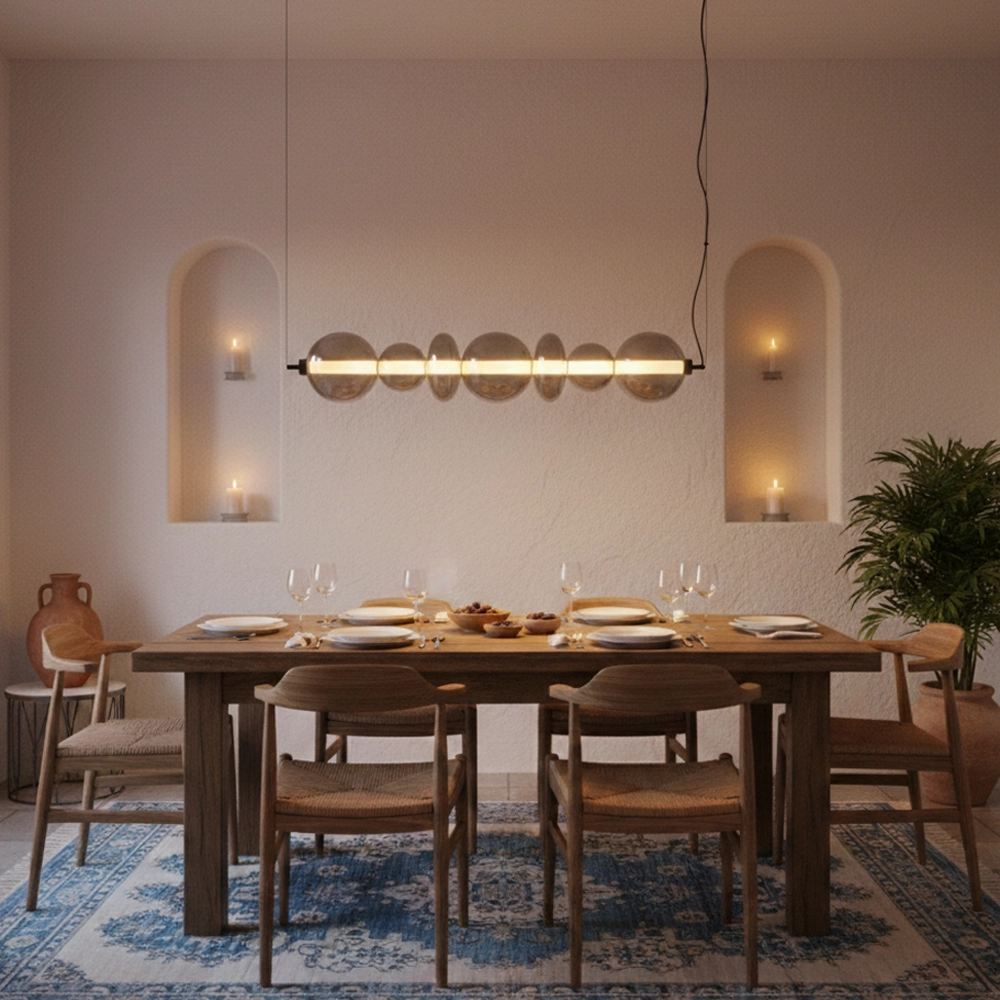 Pendant lamp Bally Smoke glass horizontal