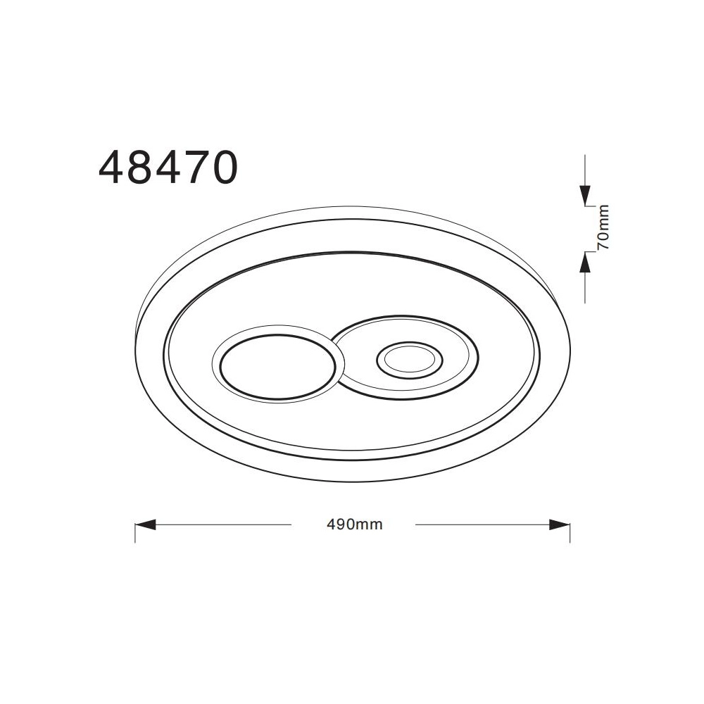 Ceiling lamp Ruiz I white Ø 49cm Globo 9007371522811