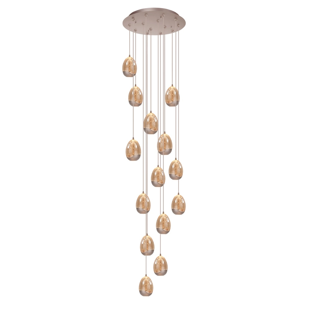 Pendant lamp Champagne Egg champagne 14-lights