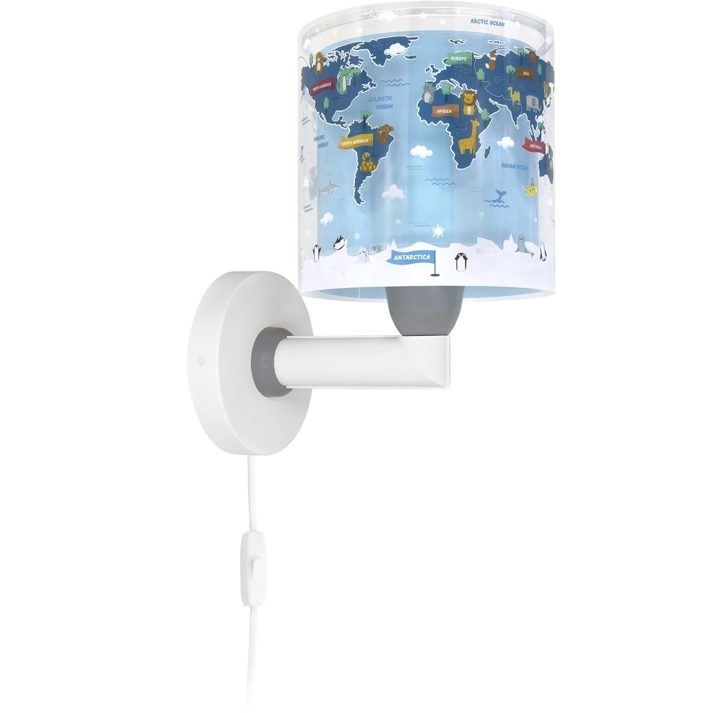 Children's room wall lamp Kids World blue Dalber 8420406406794