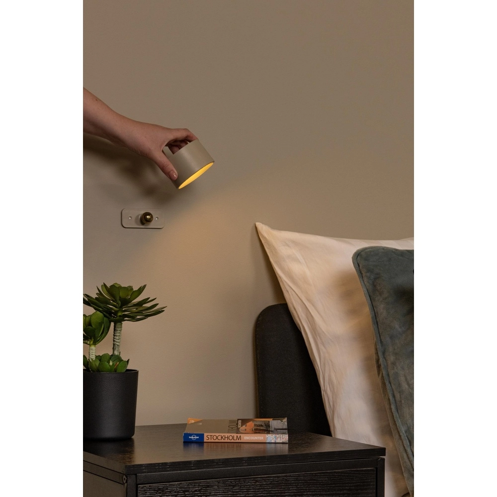 Rechargeable desk lamp Jolan taupe Lucide 5411212461100