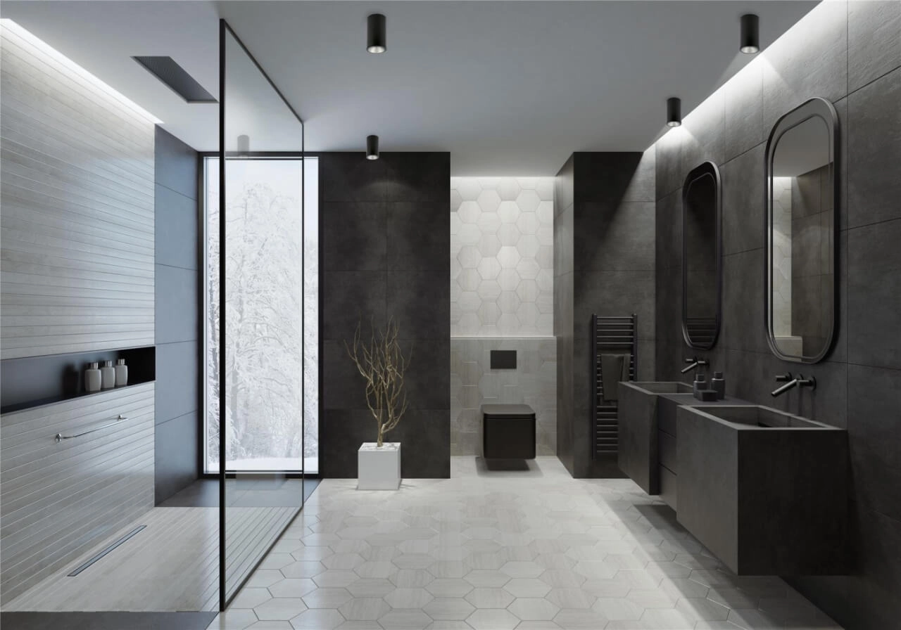 Ceiling spot bathroom Alpha black Lyora 5903139836395