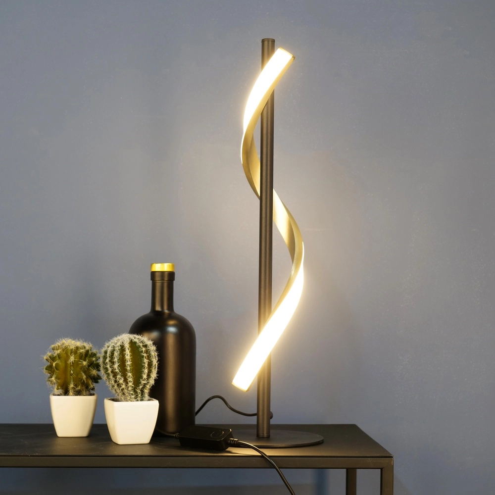 Table lamp Conaprato black with gold Eglo 9008606357376