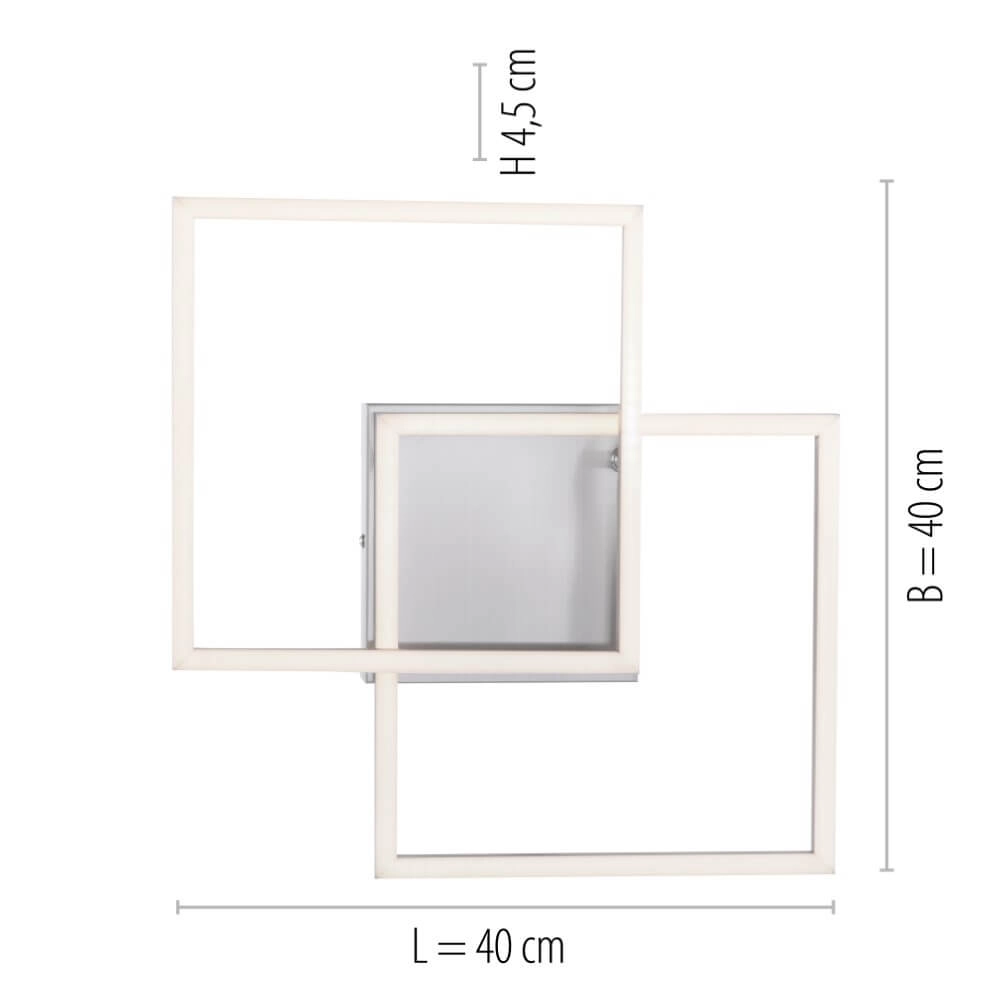 Ceiling light Iven 36cm - 3000K stainless steel Just Light 4043689972943