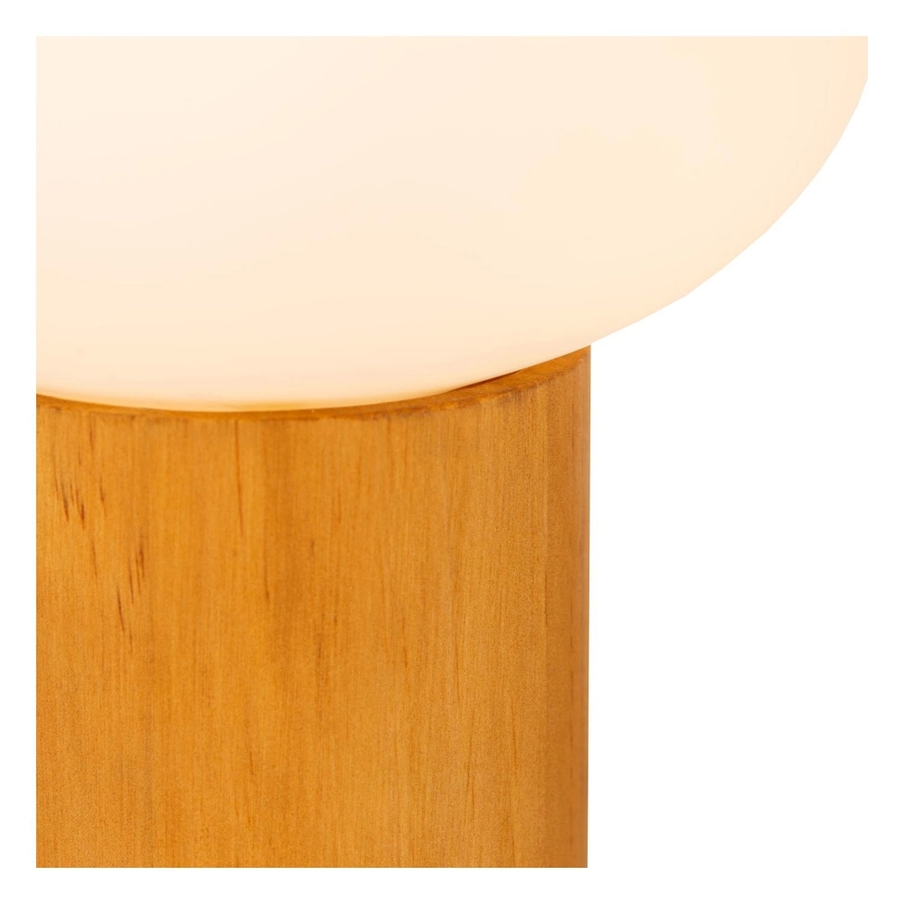 Scandinavian table lamp Birtle Light wood with white Lucide 5411212051714