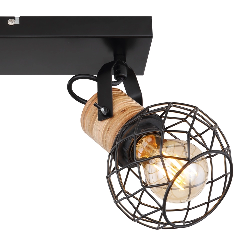 Wall lamp Lacky 2-light black Globo 9007371417360
