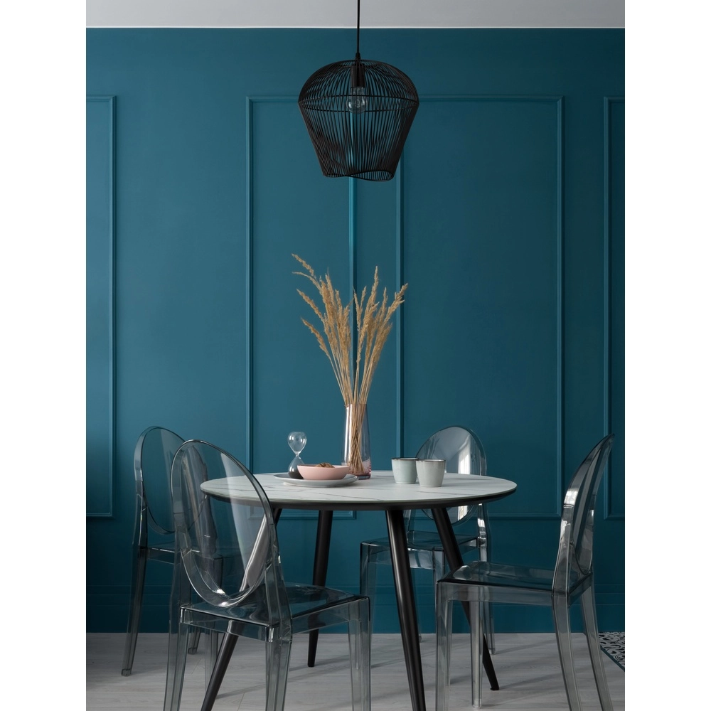Bohemian pendant lamp Bredo Ø 31.5cm black Lyora 5212017438911