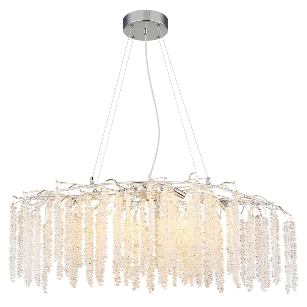 Pendant lamp Laverne chrome oval Globo 9007371578153