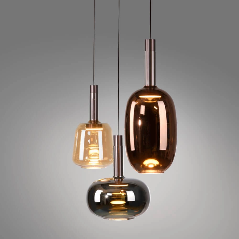 Cheerful hanging lamp Irides 3-light straight Paul Neuhaus 4012248383667