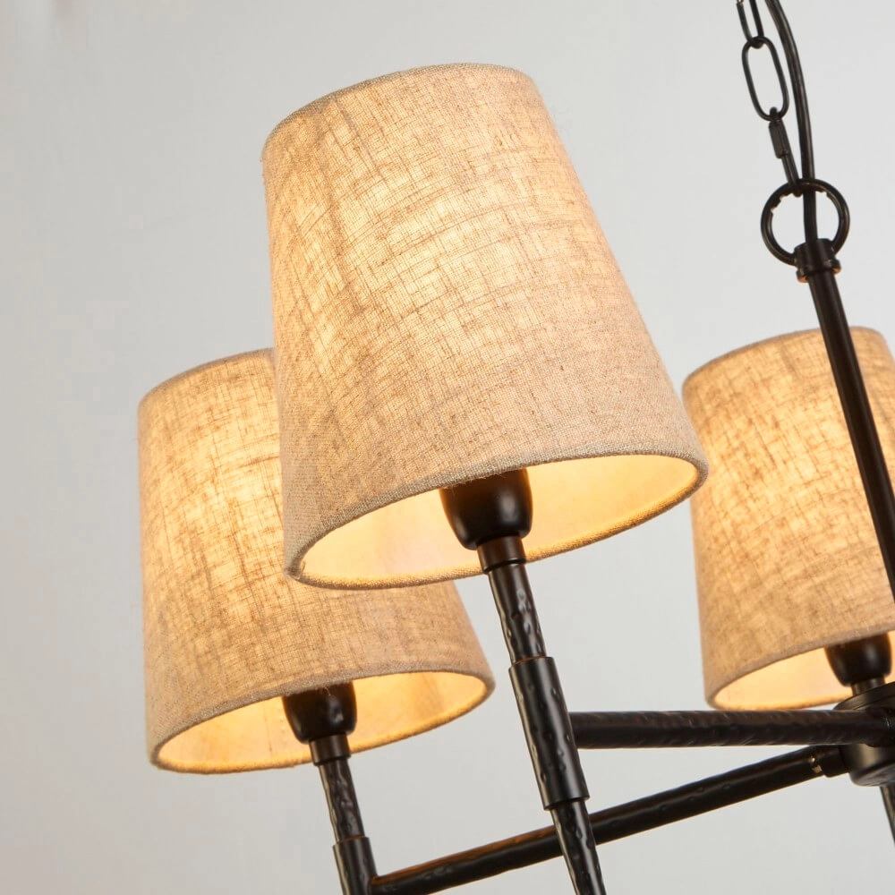 8-light pendant lamp Gothic black Searchlight 5053423250007