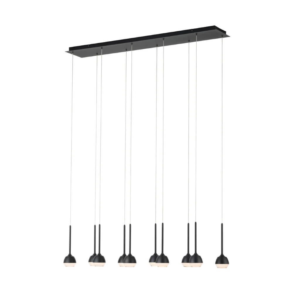 10-light hanging lamp Nucetto black rectangular Stars of Light 9002759397135