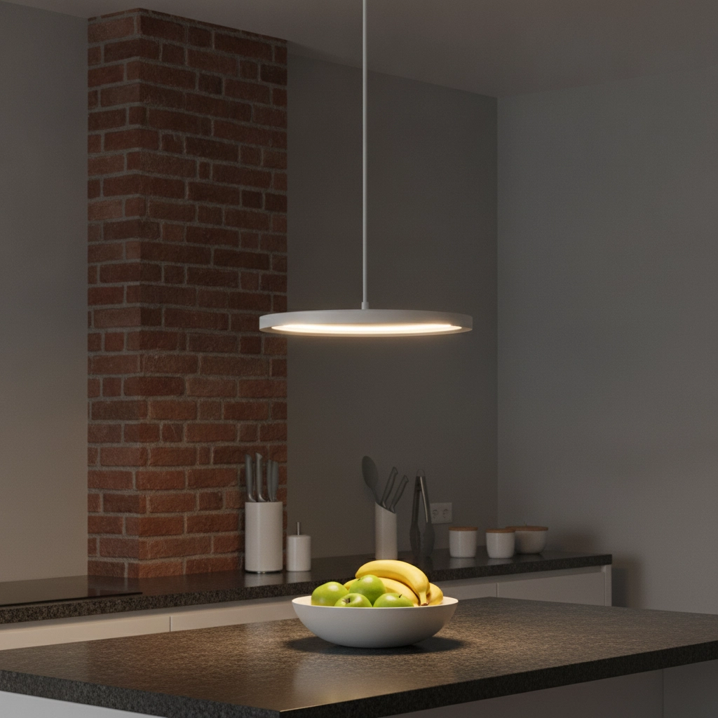 Sleek pendant lamp Andria white Ø 40cm