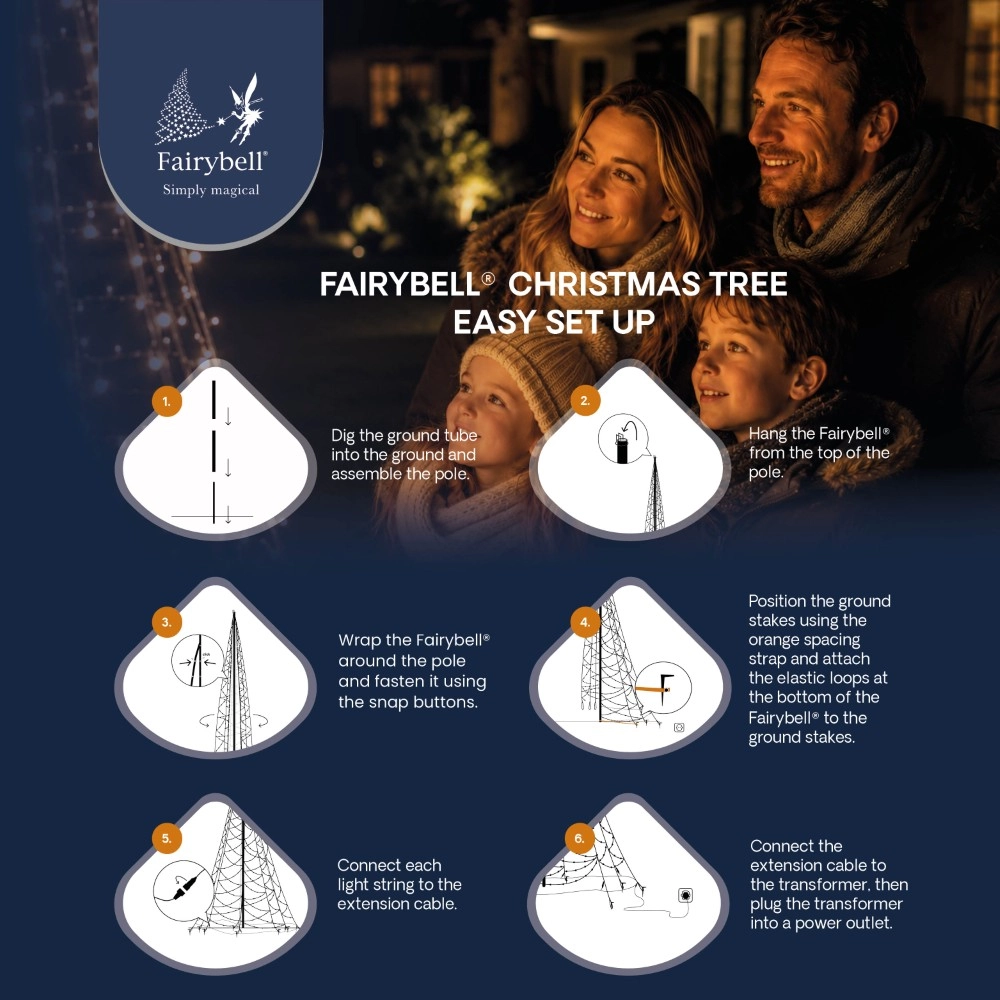 2 meter - 300 Led - Warm White - Twinkle - Incl. Pole