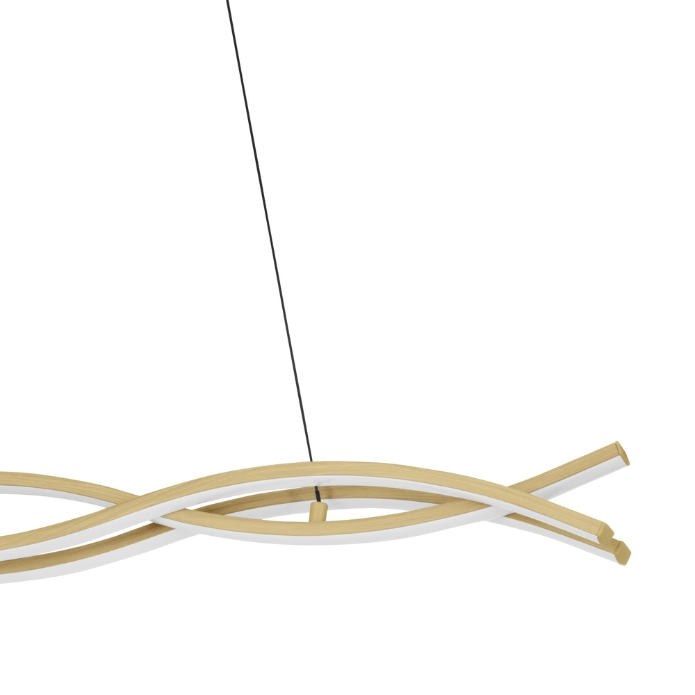 Wood look led pendant light Lasana 4 90cm Eglo 9008606310326