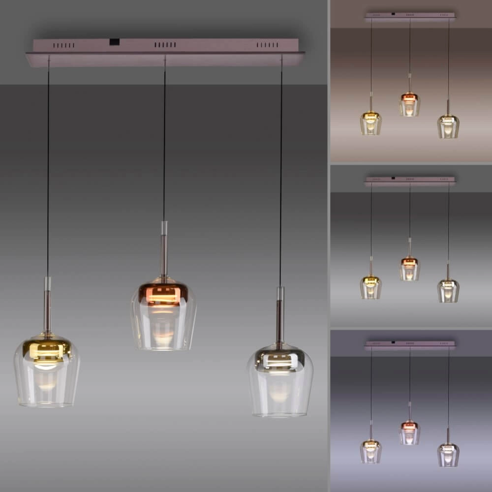3-light pendant lamp Q-Kon Multiple colors Paul Neuhaus 4012248383896