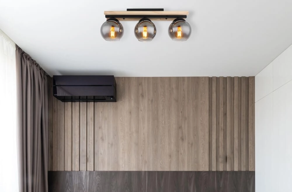 Design ceiling lamp Conni wood 3-light Globo 9007371441235