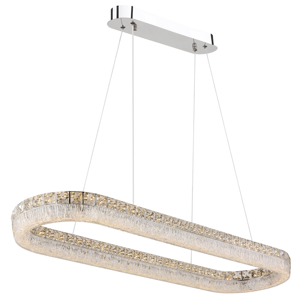 Pendant lamp Laurel Oval chrome Globo 9007371572779