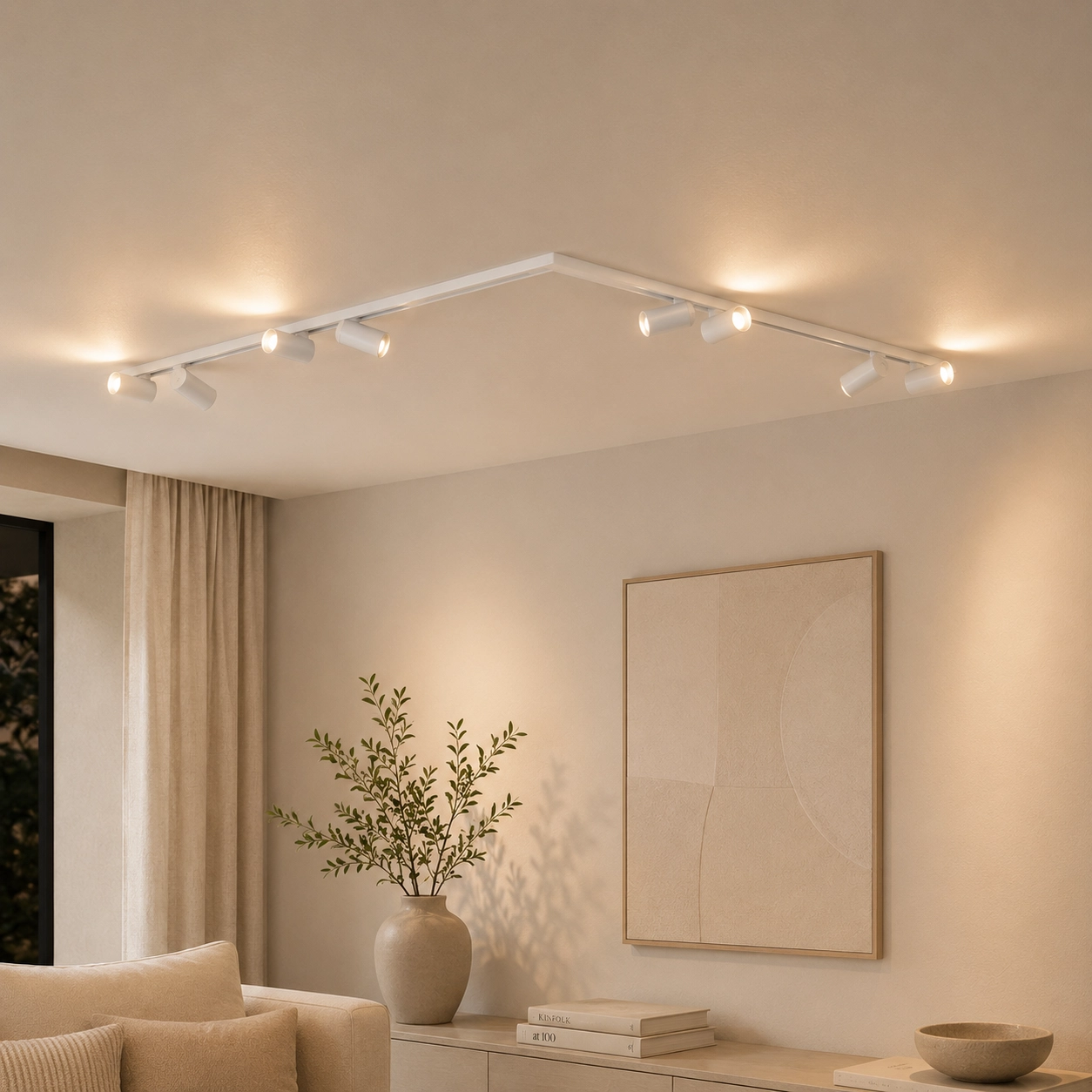 8-light ceiling lamp Oso white