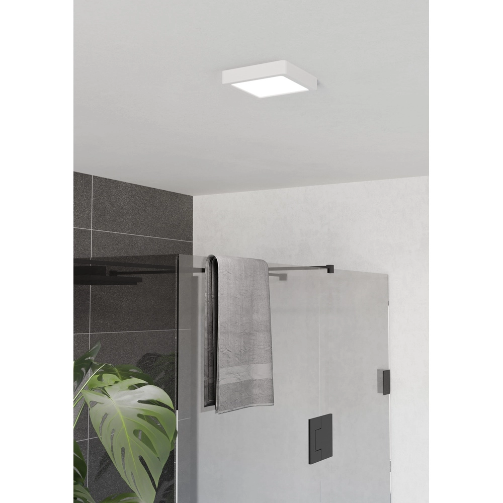 Ceiling light IP44 Fueva 6 Square - White - 15x15cm Eglo 9008606330393