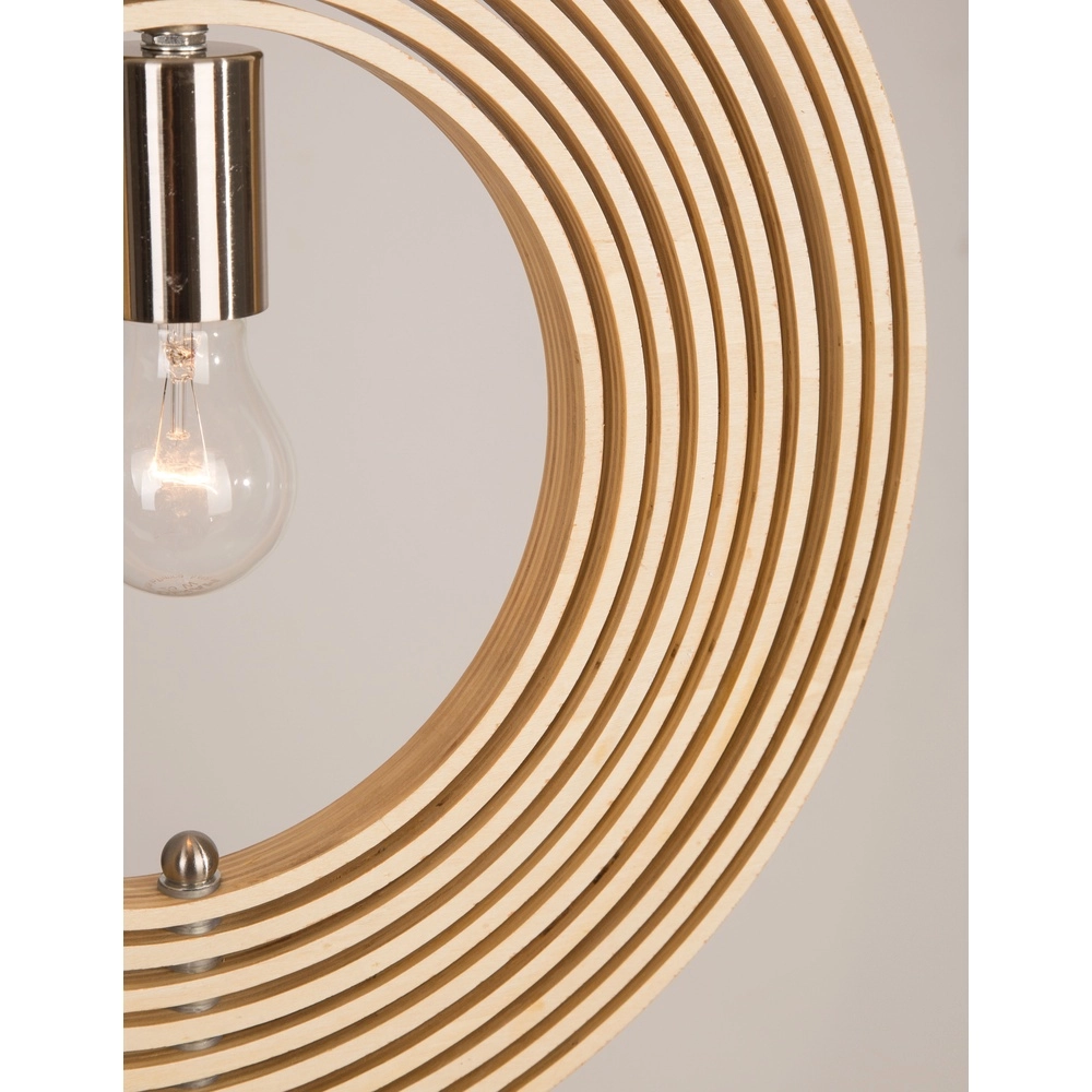 Modern pendant lamp Asco wood Ø 43cm Lyora 5212017424945