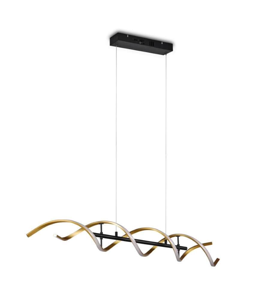 Design LED hanging lamp Sequence black with gold Trio 4017807540734