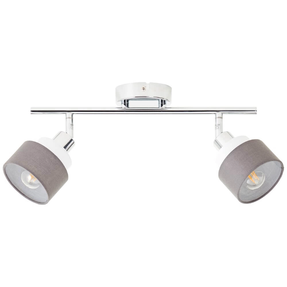 2-light ceiling lamp Naples chrome with white Brilliant 4004353424175