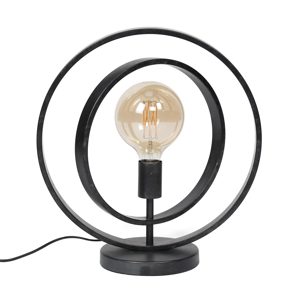 Charcoal table lamp Turn 1x E27 - Ø 40cm Lyora 8716803513068