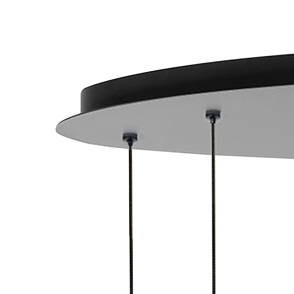 Pendant lamp Melina 12-light black with amber glass Highlight 8718379050497