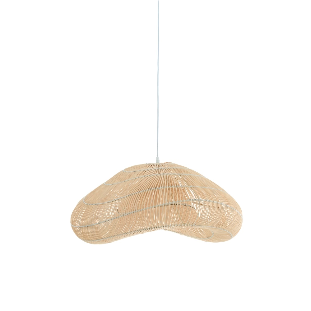 Rattan pendant lamp Janzur Ø 65cm - natural brown