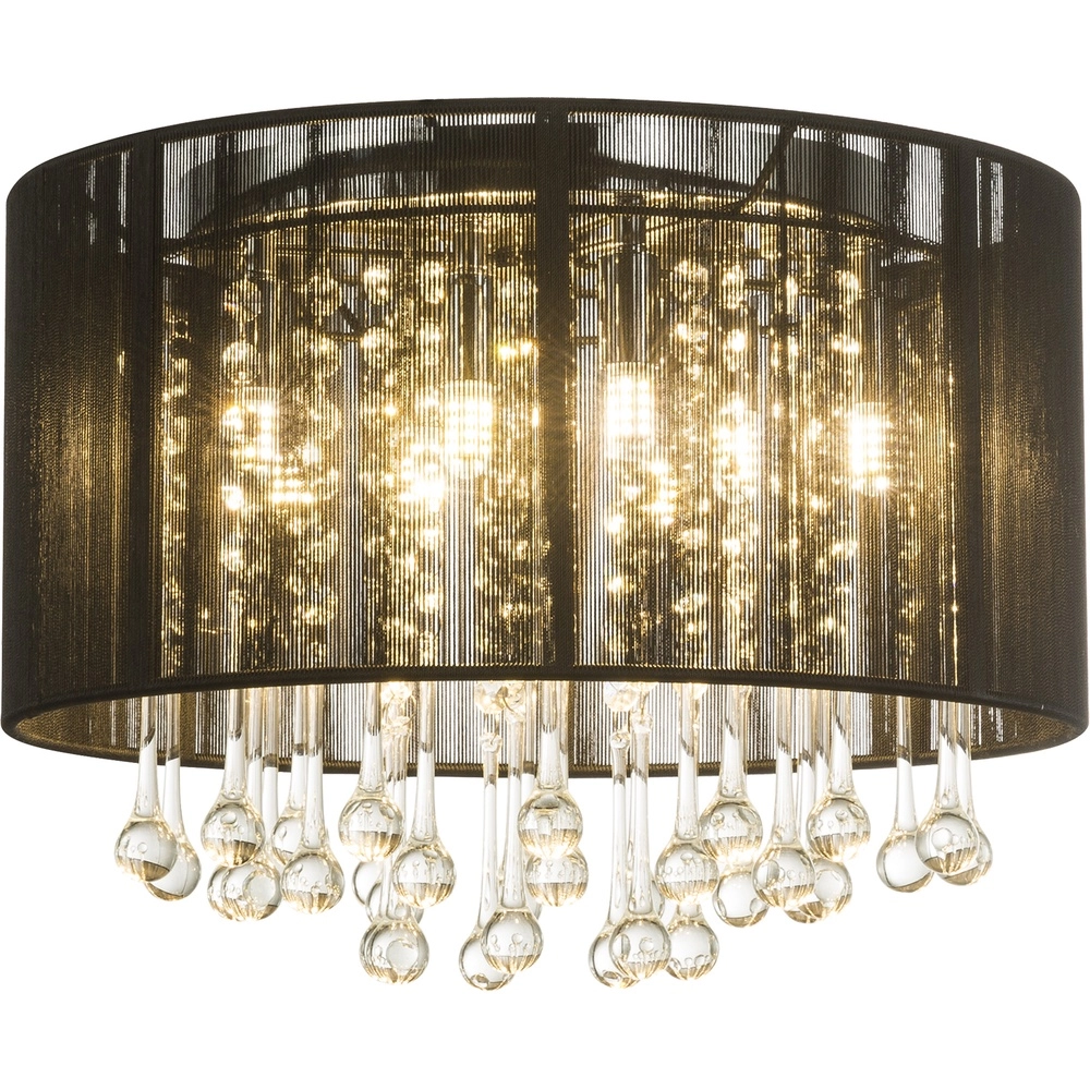 Ceiling lamp Bagana chandelier with black shade
