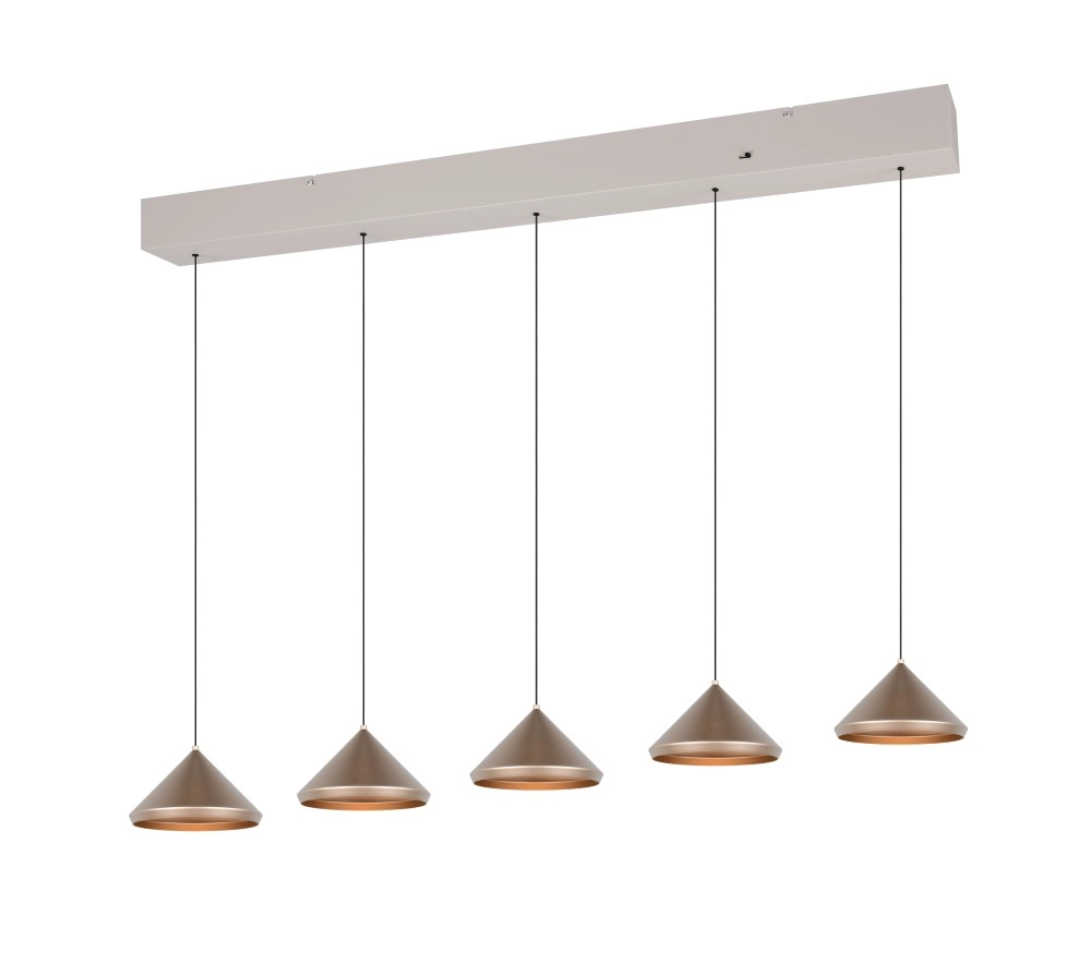 5-light pendant lamp Laguna coffee brown Trio 4017807671094