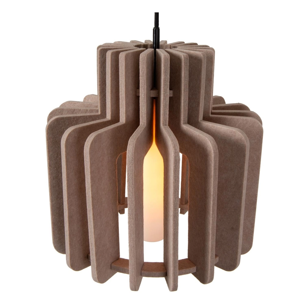 Design pendant lamp Rollo 40cm sand brown Lucide 5411212452849