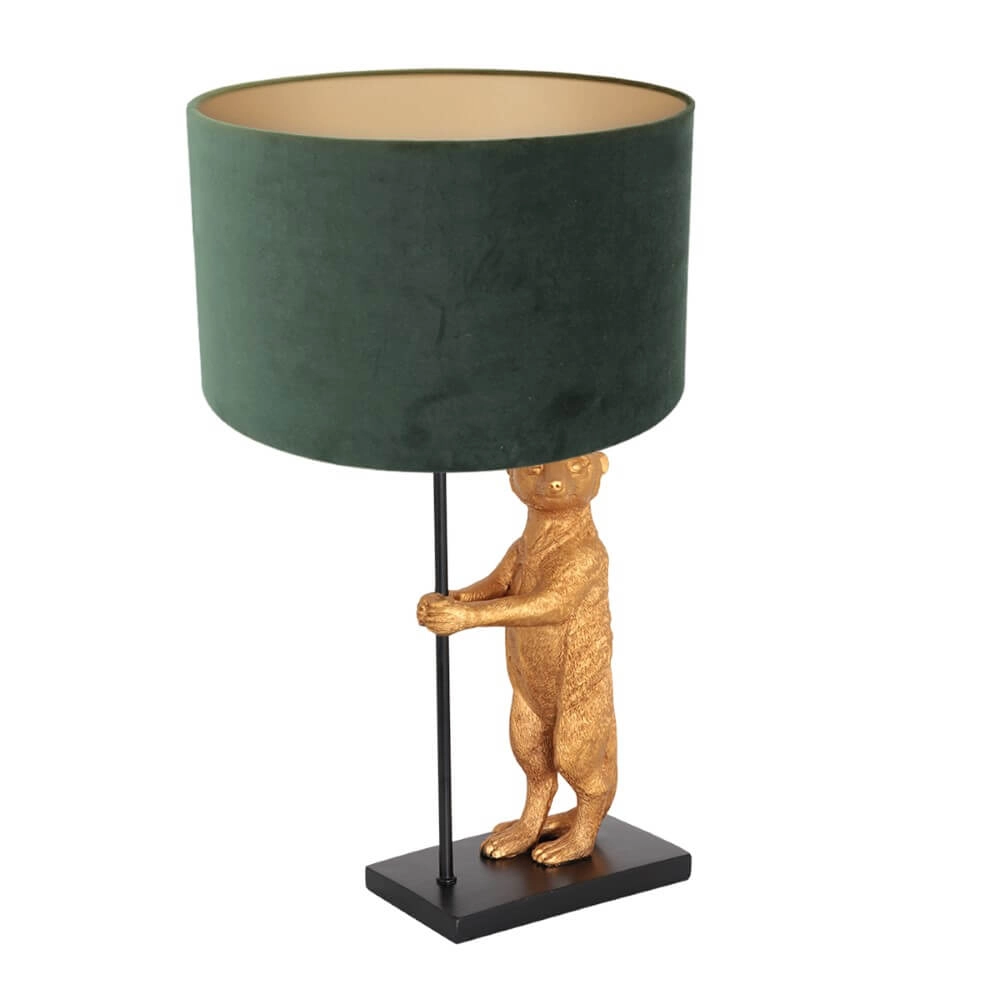 Table lamp Animaux with green velvet