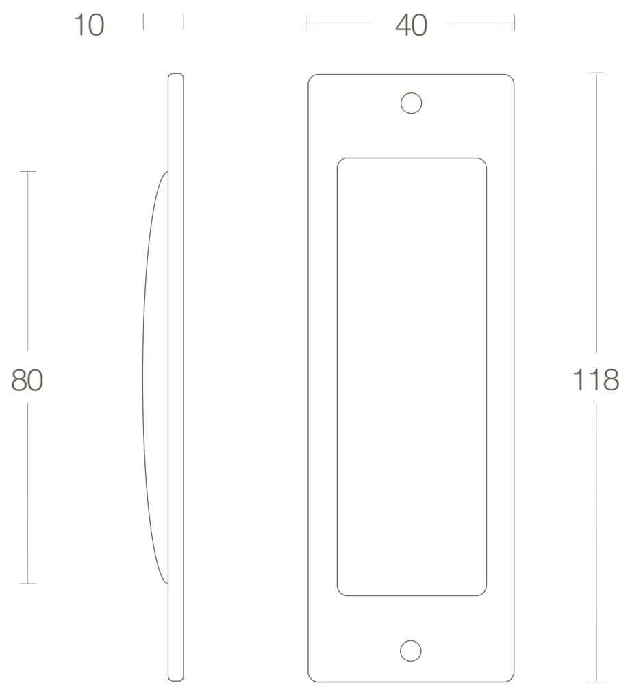 Sliding door handle Alvro brass lacquered Intersteel 8714186030431