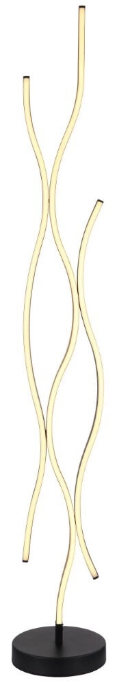 Floor lamp Geronimo black with wood Globo 9007371457045