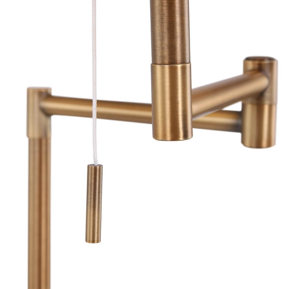 Floor lamp Mexlite 154cm bronze brown with white shade Steinhauer 8712746048087