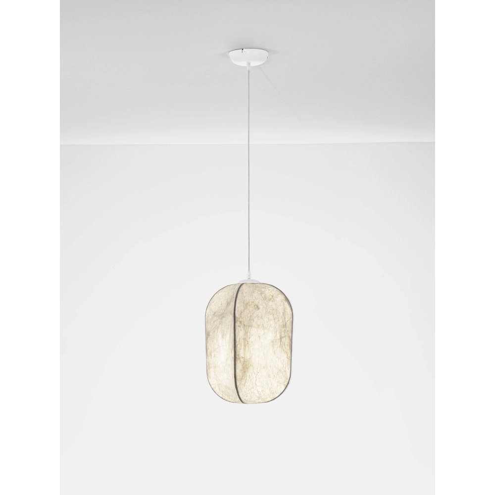 White pendant lamp Pierida Ø 30cm