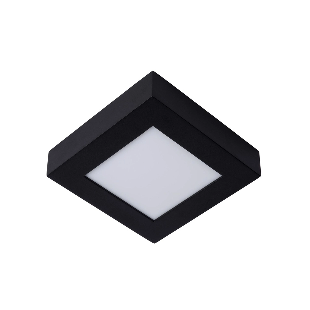 Ceiling light Brice-Led 16.8cm square IP44 black