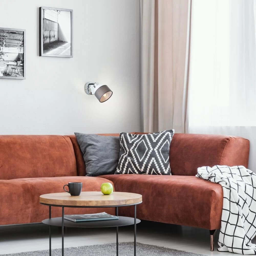 Wall lamp Naples chrome with white Brilliant 4004353424168
