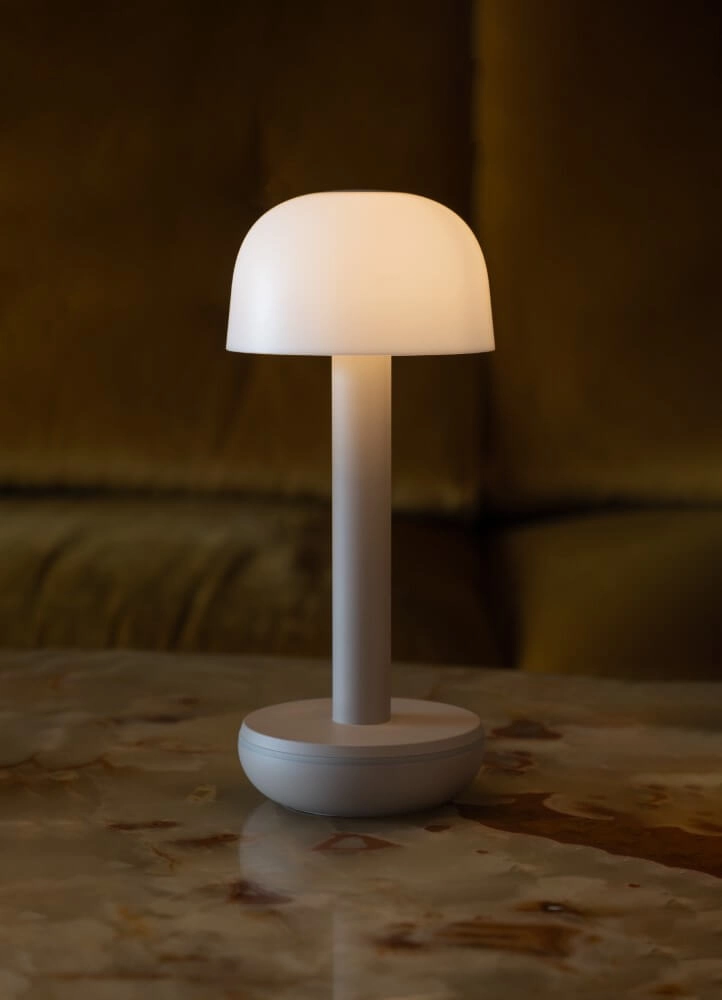 Rechargeable table lamp Two Beige frosted Humble 7446023311397